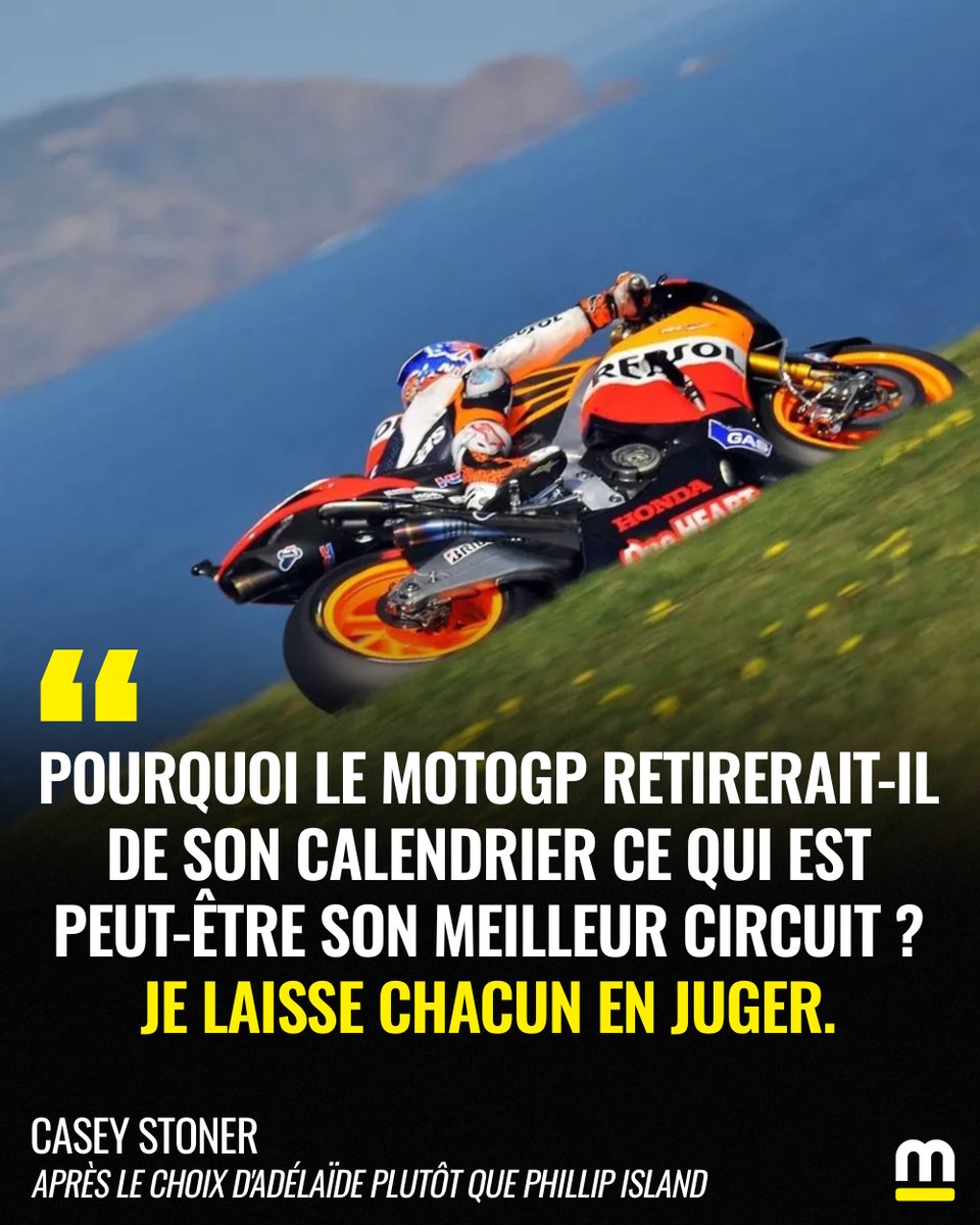 Casey Stoner dégoûté par l'abandon de Phillip Island en MotoGP 🤮

Plus d'infos ➡️ fr.motorsport.com/motogp/news/ca…

#MotoGP