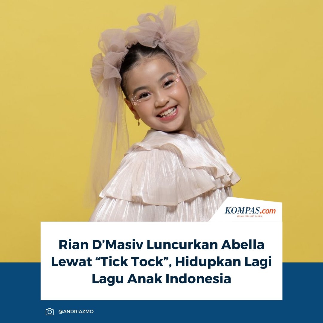 KompasEnt's tweet image. Rian D’Masiv meluncurkan talenta muda Abella lewat single debut “Tick Tock” di bawah Semesta Records, sebagai upaya menghadirkan kembali lagu anak yang positif di industri musik Tanah Air.

👉🏻Baca di sini kompas.com/hype/read/2026…

~AM #RianDmasiv #Abella #TickTock