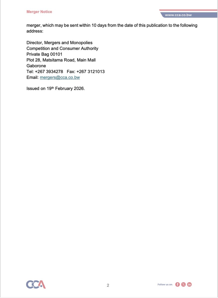 Competition & Consumer Authority Botswana tweet media