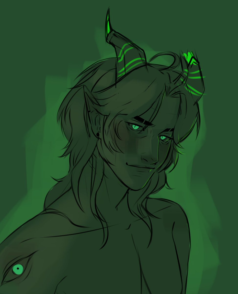 Random doodleeee
cause I couldn't sleeeep

Might finish this art later, might not, who knows-
I'm mysterious and whimsical like that