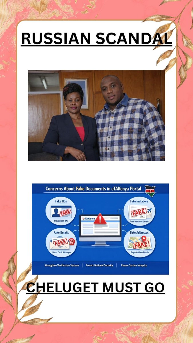 Russian Scandal
#RogueImmigrationKE
Referral Visa 190USDIf unofficial intermediaries are influencing official processes, this must be addressed through proper institutional action.