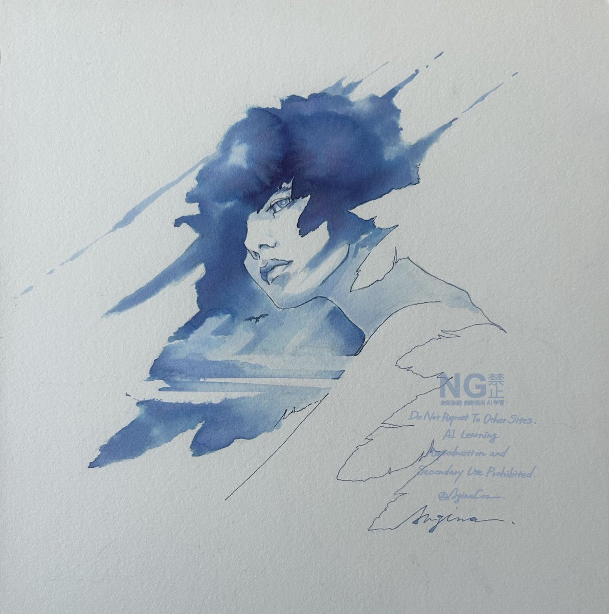 AginaCoz's tweet image. #inkdrawing 
#インク絵