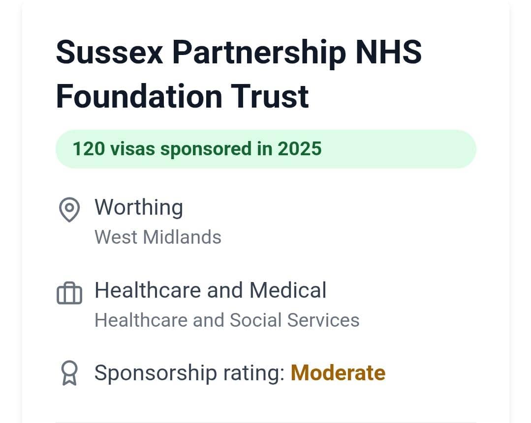AbrahamOkah2's tweet photo. In the UK, the National Health Service (NHS) remains one of the biggest employers you could aim to join.

Here are Five (5) Trusts that are licensed sponsors under the UK Skilled Worker scheme. 

1. Sussex Partnership NHS Foundation Trust 
https://t.co/F56H8CYrrl

2. Cambridge University Hospital Foundation Trust 
https://t.co/4jYGs4nfFB

3. Tees Esk and Wear Valleys NHS Foundation Trust 
https://t.co/NsT5BYvyos

4. Cheshire and Wirral Partnership NHS Foundation Trust.
https://t.co/zn7ASZYPsI

5. Nottinghamshire Healthcare NHS Foundation Trust 
https://t.co/UDKUCXHJcV

I wish you the very best 👌 ❤️