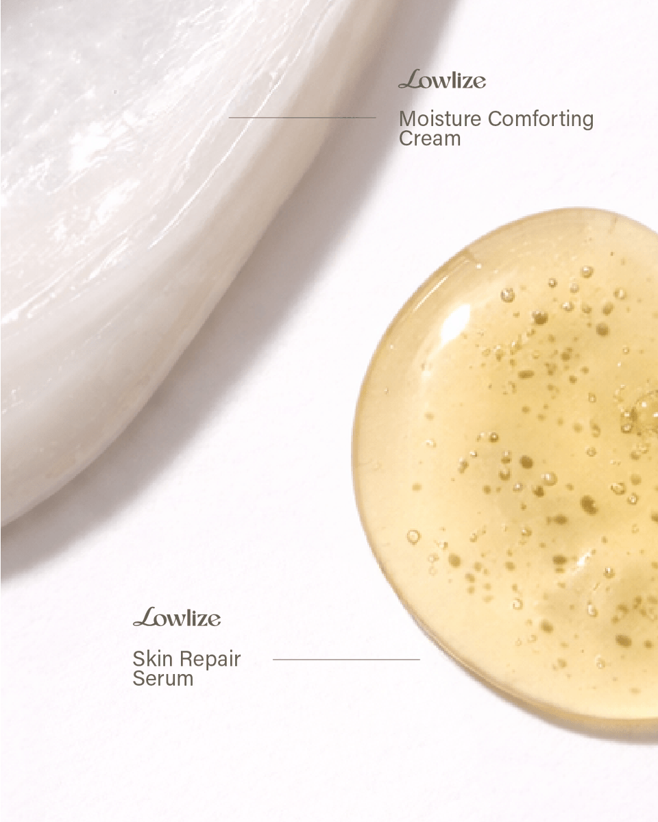 塗った瞬間、うるおいが定着。
やわらかさを感じる、淡いイエローのテクスチャー。
うるおいは長く、仕上がりはすっきり。
グリーンがかったウォータリーテクスチャ。
肌に負担なくなじみ、
 刺激を受けた肌をやさしく落ち着かせます。

#lowlize #ロウライズ #モイスチャーコンフォーティングクリーム
