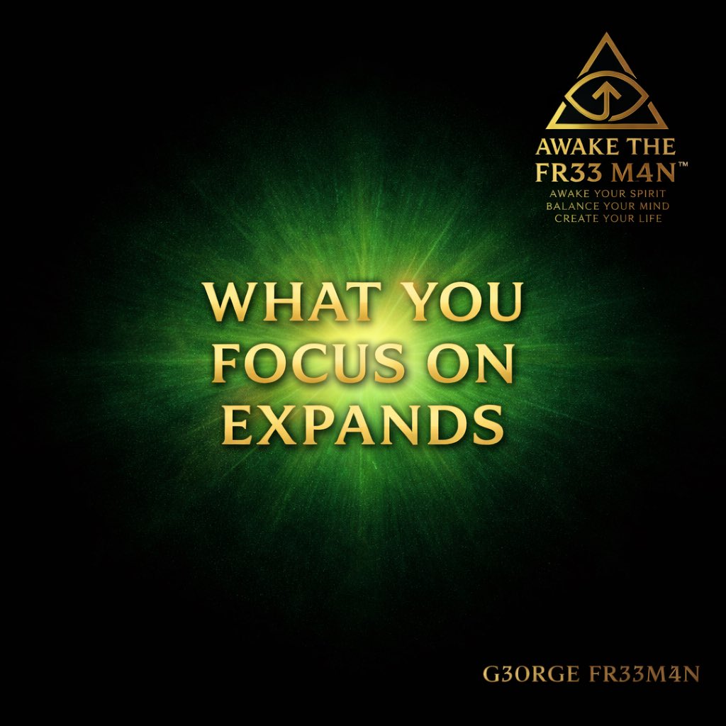 What You #Focus On Expands

Your brain is a filter.
Your focus is the command.

Focus on problems → you see more problems.
Focus on lack → you feel more lack.
Focus on growth → you create growth.

Energy follows attention.
Choose wisely.

DM “AWAKE” if you’re ready to level up