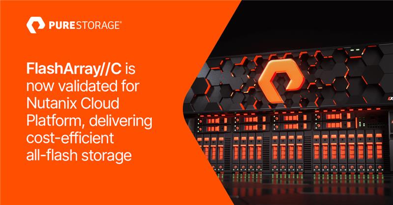The right storage changes hybrid cloud economics. FlashArray//C, now validated for the Nutanix Cloud Platform, brings all-flash storage designed for consolidation, performance, and smarter infrastructure spend. See how: bit.ly/3ZEz1OT 

#AllFlash #PureStorage