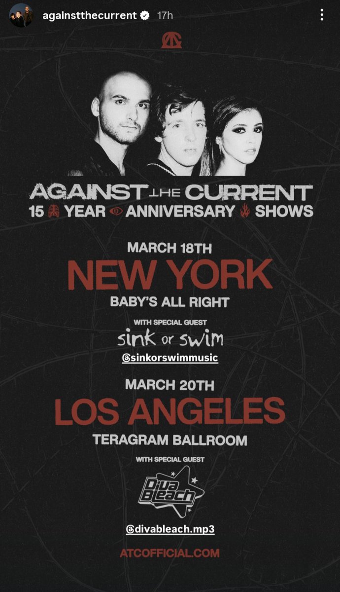 Against the Current News tweet media