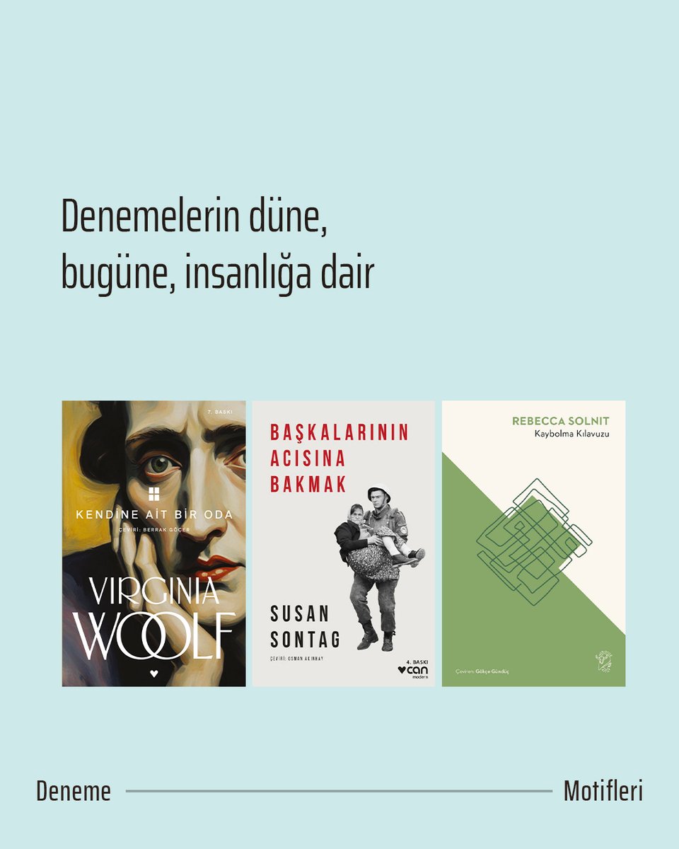 FilikaKitap's tweet photo. Filika'dan yeni paket: Deneme Motifleri 📚

Yazar, çevirmen ve editör Berrak Göçer küratörlüğündeki Deneme Motifleri, hem kitaplar hem de özel söyleşi konuklarıyla sözü merkeze alan bir okuma ve düşünme alanı açıyor. https://t.co/j5hk0WWqGx