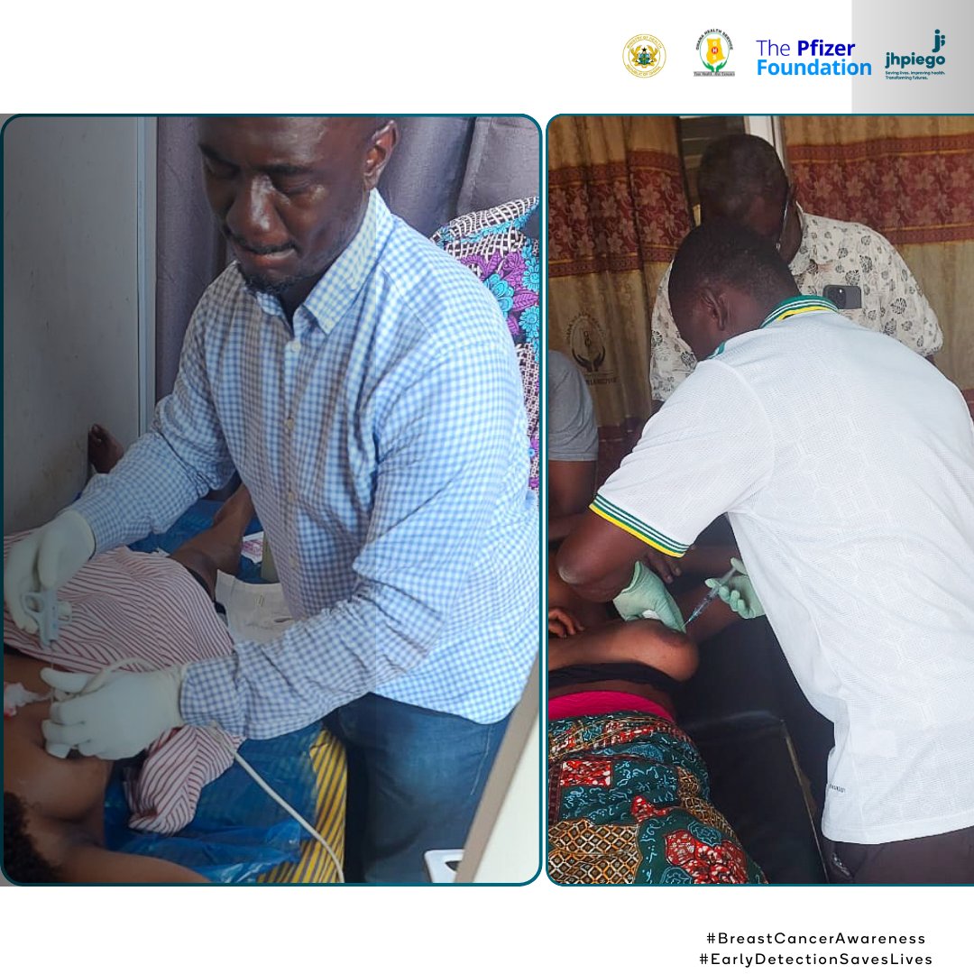JhpiegoGhana's tweet photo. Core Needle Biopsy Milestone in Bimbila!  
Bimbila Hospital performed its first biopsy, improving breast health services. This happened under the BEAT Breast Cancer project supported by the Pfizer Foundation during onsite clinical supportive supervisions.
#BEATBreastCancer https://t.co/mupe5KDYvl
