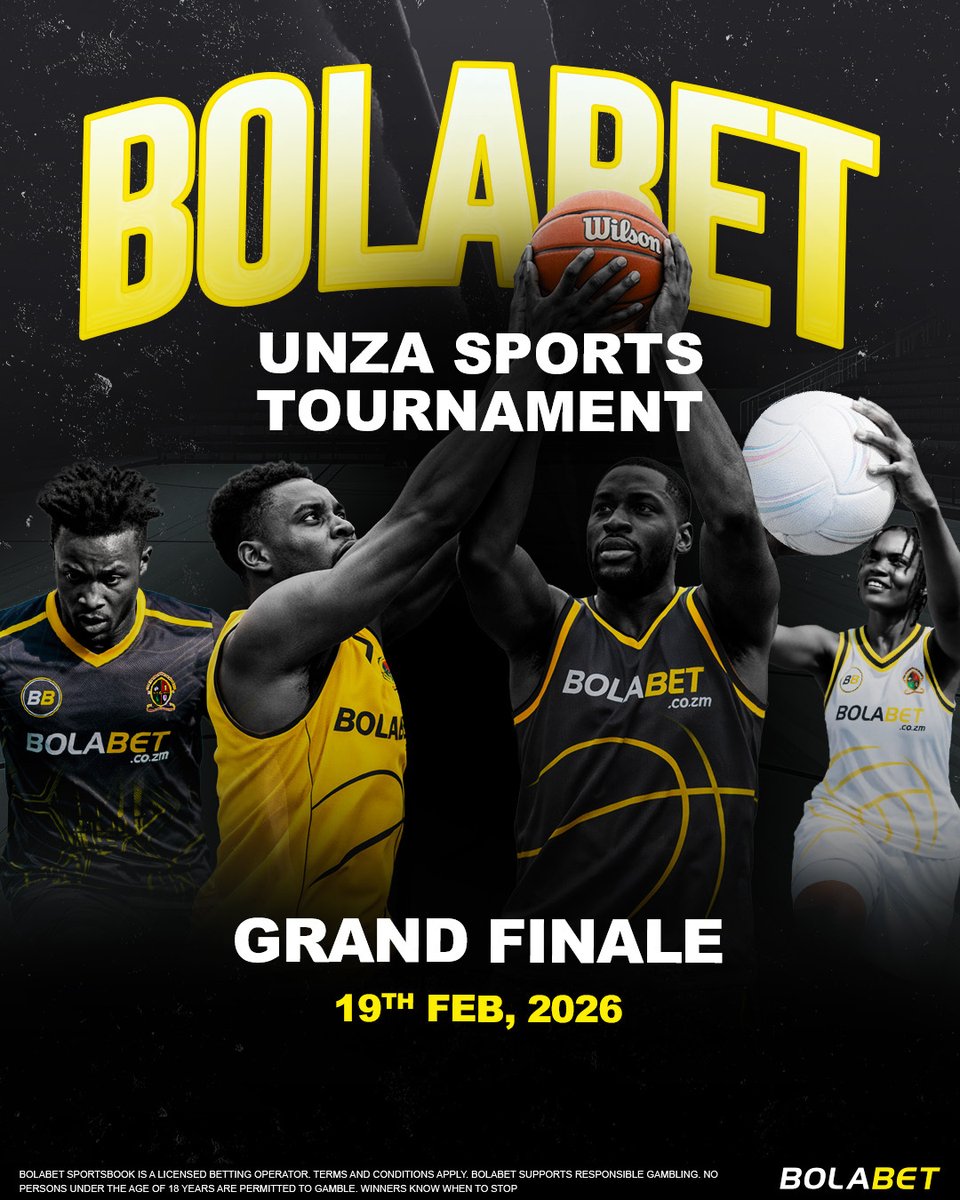 Bolabet_Zambia's tweet photo. It’s happening TODAY at Goma Fields 🔥
UNZA Bolabet Sports Tournament Grand Finale is here, pull up and experience the vibe live!
16hrs is the Time
#Bolabet #UNZA #PlayResponsibly https://t.co/9lKNfqX2lr