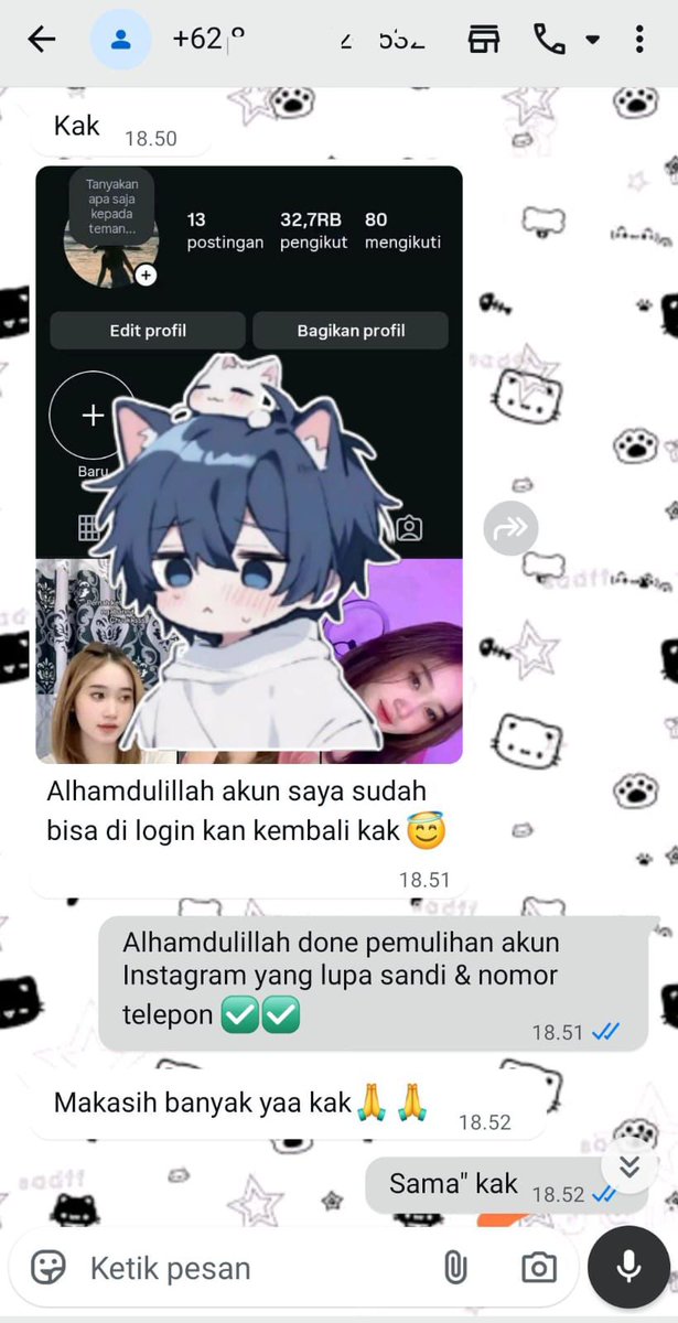 weavrying's tweet image. JASA pemulihan Akun &amp;amp; HAPUS AKUN 
Lacak lokasi, Hack 📲

FUL TESTIMONI ✅

~ Akun lupa password/ke hack 
~ Jasa sadap wa 
~ Jasa suspend / unsuspend akun 
~ Jasa hack &amp;amp; Pemulihan aku  

Tiktok, Gmail, Instagram, Twitter, Facebook,Telegram DLL 

Cek WhatsApp di Bio ☎️