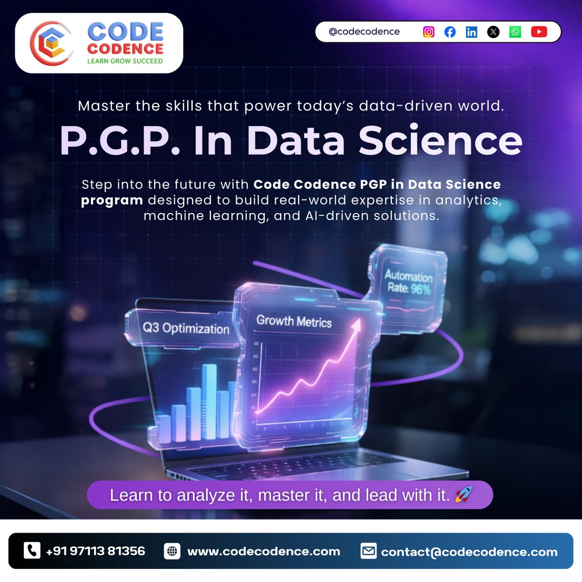 CodeCodence's tweet photo. ๐ Ready to lead in the data-driven world?
Master analytics, ML & AI with our P.G.P. in Data Science and unlock global career opportunities. ๐๐
Learn it. Master it. Lead with it.
๐ https://t.co/4FNM4q86Kn
#DataScience #AI #TechCareers #Upskill #FutureReady #CodeCodence https://t.co/ExepQa3XI3