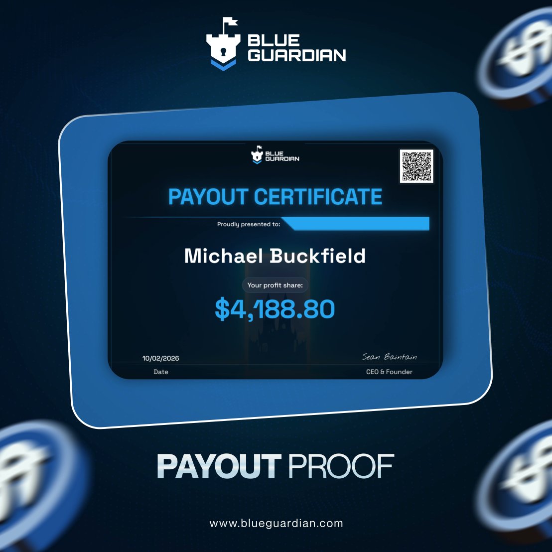 Congratulations to our funded trader Michael Buckfield

Trading is not always easy, but these traders have shown it can be done

We make sure they get rewarded for it