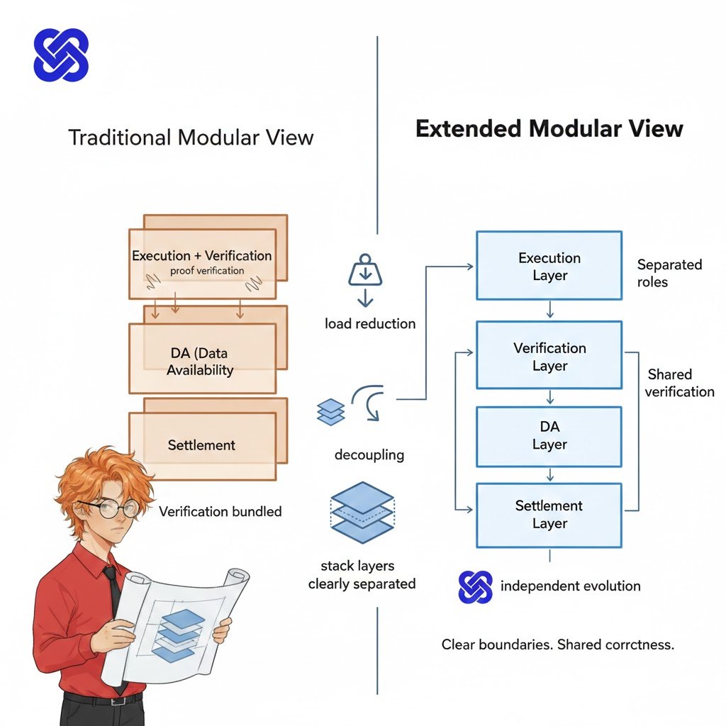 Good afternoon🫶gSoundy 

The idea behind modular blockchains is that they shouldn't try to do it all. Things like running code, making sure data is available, settling transactions, and agreeing on what's true can all happen in different parts of the system.

That's where