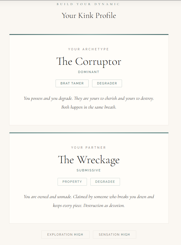 the quiz said it, not me~