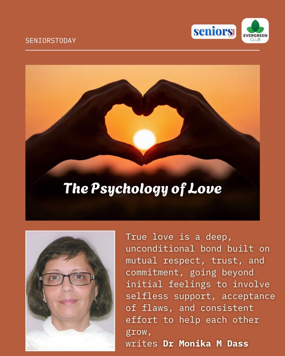 Love is more than emotion. It is psychology, attachment and conscious commitment.

A thoughtful insight into what truly sustains relationships.

Read the full article here:
seniorstoday.in/featured/the-p…

#seniorstoday #psychologyoflove #relationships #emotionalintelligence #trust
