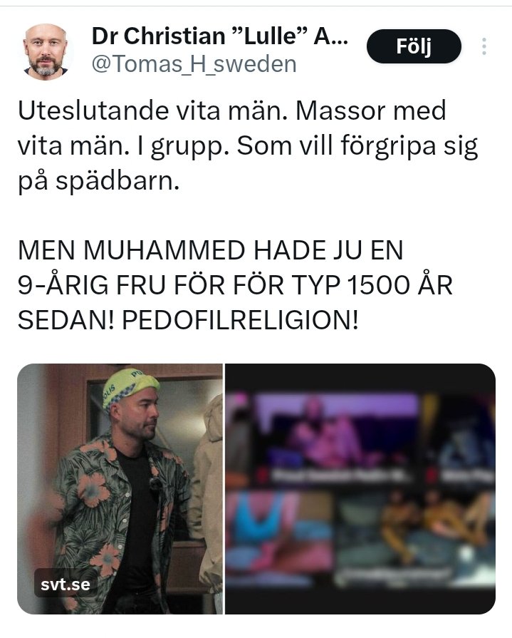 Nytt trollkonto från denna pajas?