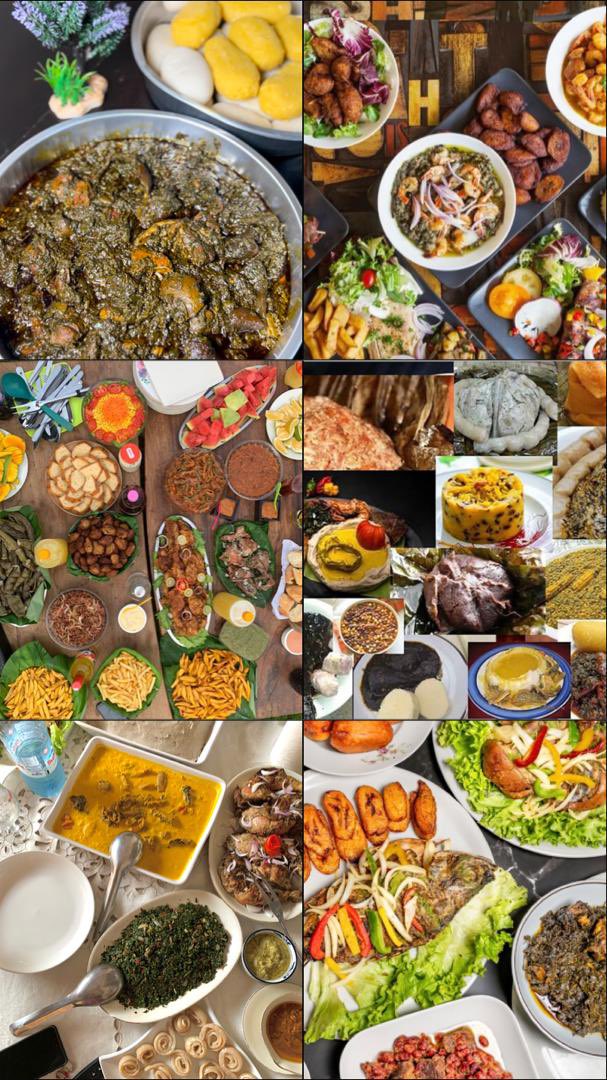 Jai fait une liste de 237 plats Camerounais répartis en 10 grands groupes. 

Et Je suis sûre : 
- De n’avoir pas tout cité. 
- Qu’en faisant des compositions on peut facilement manger pendant 365(+1) jours au Cameroun, sans se répéter. 🇨🇲❤️

Bref, thread 👇🏾
