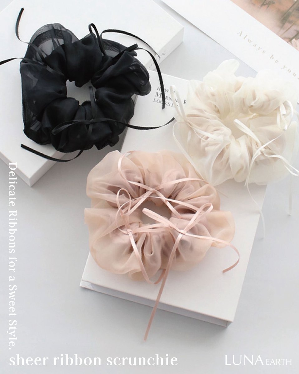 透け感のあるシアー素材に、 繊細なリボンがポイント シアーリボン