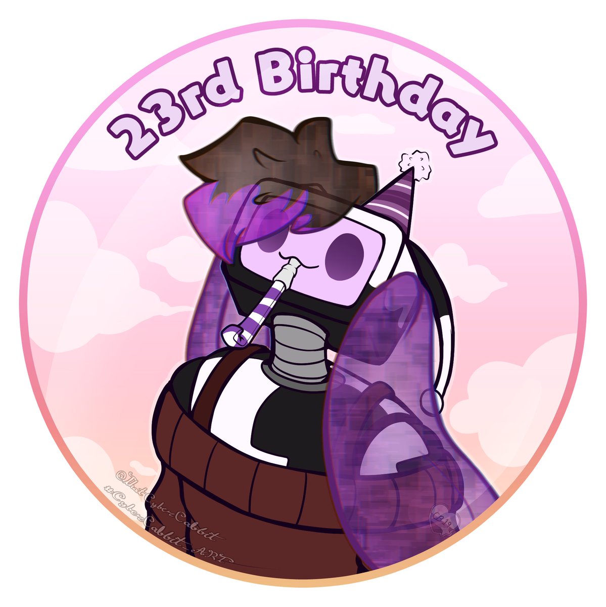 ThatCyberCabbit's tweet photo. Ah yes, another year older. Made it to 23.

I just wanna say, thank you to everyone who has put up with my crazy ass. Ik I’m not the easiest person to deal with, but I am so thankful for everyone I have ever known 💜 https://t.co/EacObnWdFL