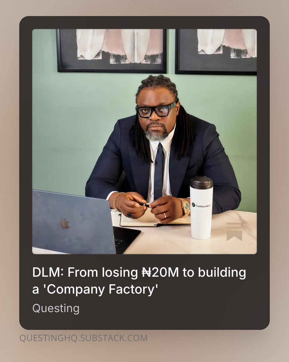DanielTAdeyemi's tweet photo. In 2023, I started a newsletter to document African business. Then life happened, and I stepped back.

But the curiosity never left. 📡

Today, I’m relaunching as Questing to deconstruct how the continent's best operators actually win.

A thread 🧵 https://t.co/TgBpLmc4DO