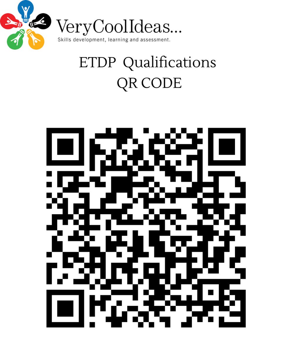 VeryCoolIdeas's tweet photo. 🚀 Ready to level up your career?

🎓 ETDP Qualifications
📚 Skills Programmes 

Scan the QR codes to explore course details, entry requirements &amp; enrol today! 

Empowering growth through skills development, learning &amp; assessment.
#VeryCoolIdeas #SkillsDevelopment #ETDP #Upskill https://t.co/ABMEXavys2