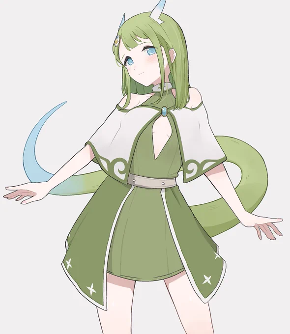 #自分で生み出した一次創作オリジナルキャラを流そう うちの竜娘のユウナちゃんです