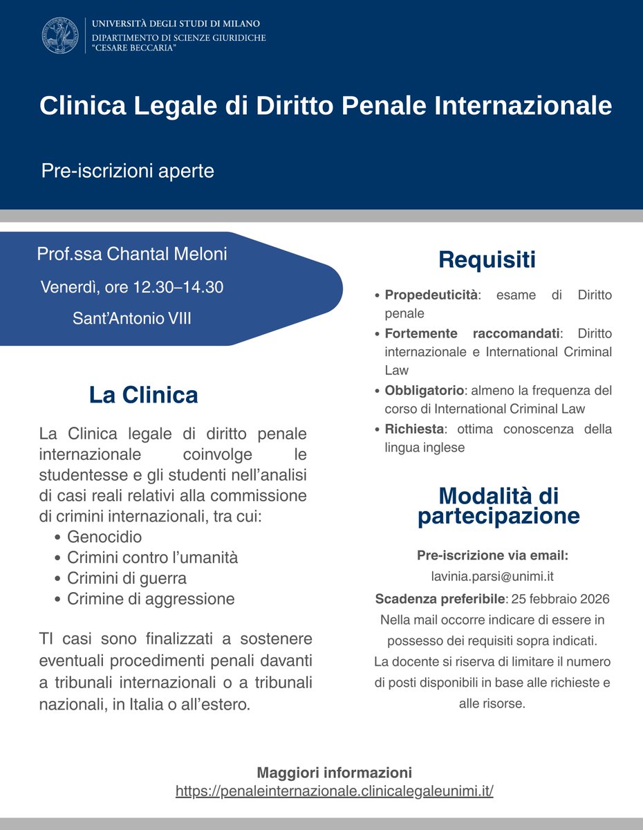 Dipartimento di Scienze Giuridiche "C. Beccaria" tweet media