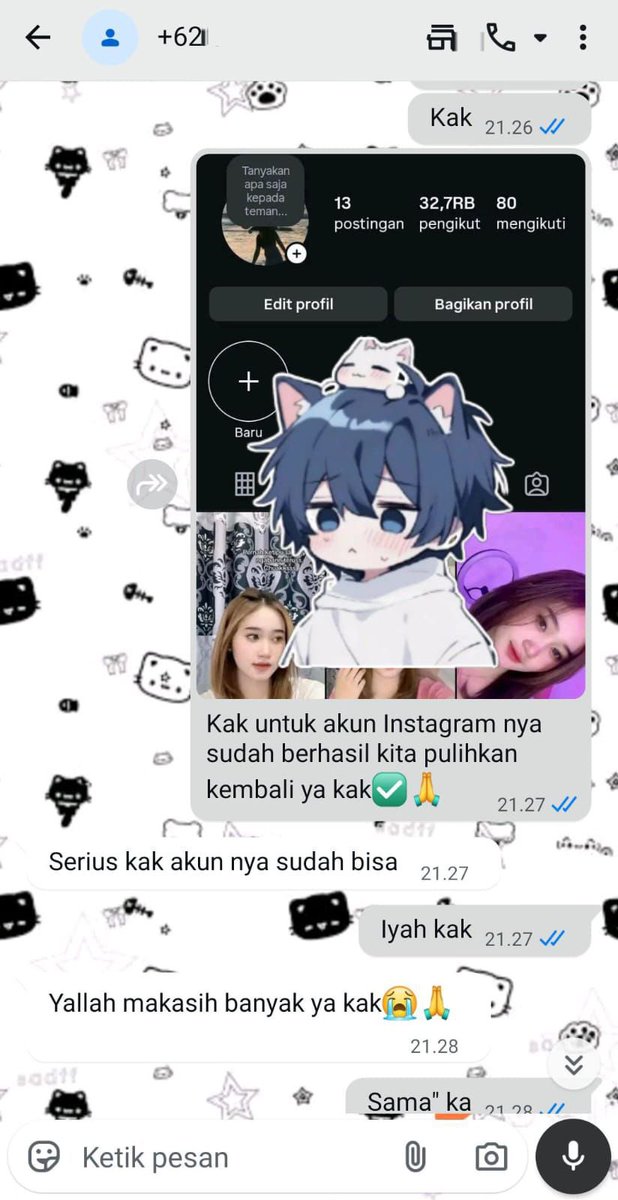weavrying's tweet image. JASA pemulihan Akun &amp;amp; HAPUS AKUN 
Lacak lokasi, Hack 📲

FUL TESTIMONI ✅

~ Akun lupa password/ke hack 
~ Jasa sadap wa 
~ Jasa suspend / unsuspend akun 
~ Jasa hack &amp;amp; Pemulihan aku  

Tiktok, Gmail, Instagram, Twitter, Facebook,Telegram DLL 

Cek WhatsApp di Bio ☎️