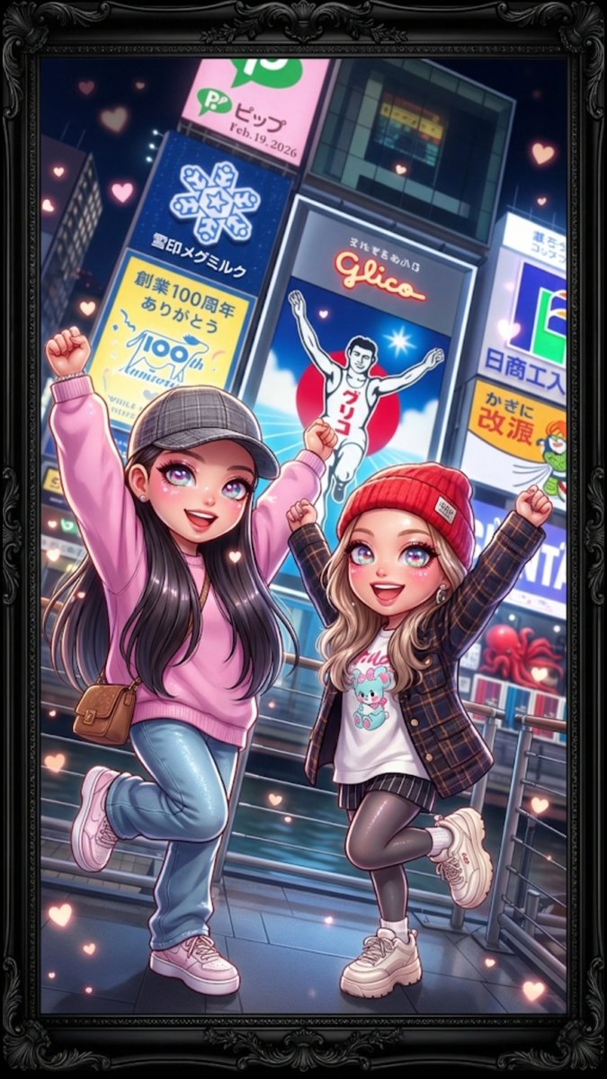 グリコーヽ(=´▽`=)ﾉ #Asami さん #Miyako さん #Glico さん #LOVEBITES