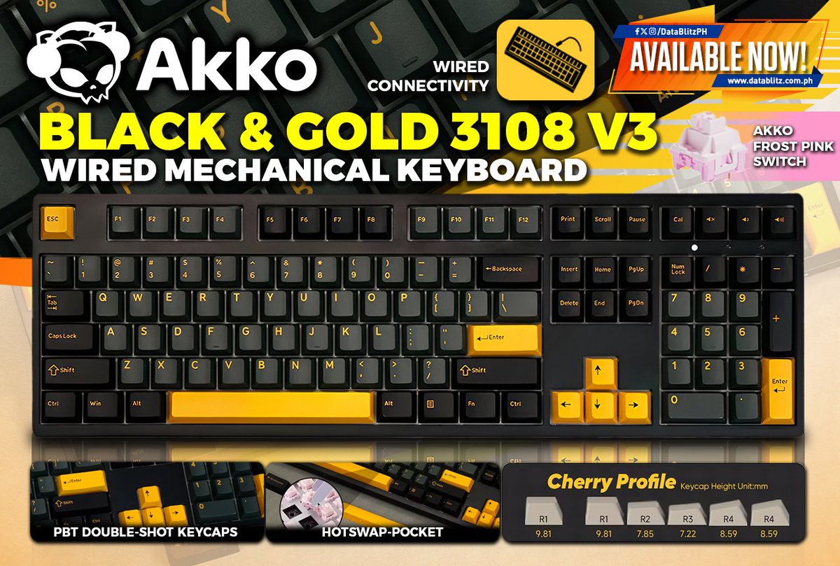 𝐄𝐋𝐄𝐆𝐀𝐍𝐓 𝐎𝐍 𝐓𝐇𝐄 𝐃𝐄𝐒𝐊! ✨⌨️ Akko Black & Gold 3108
