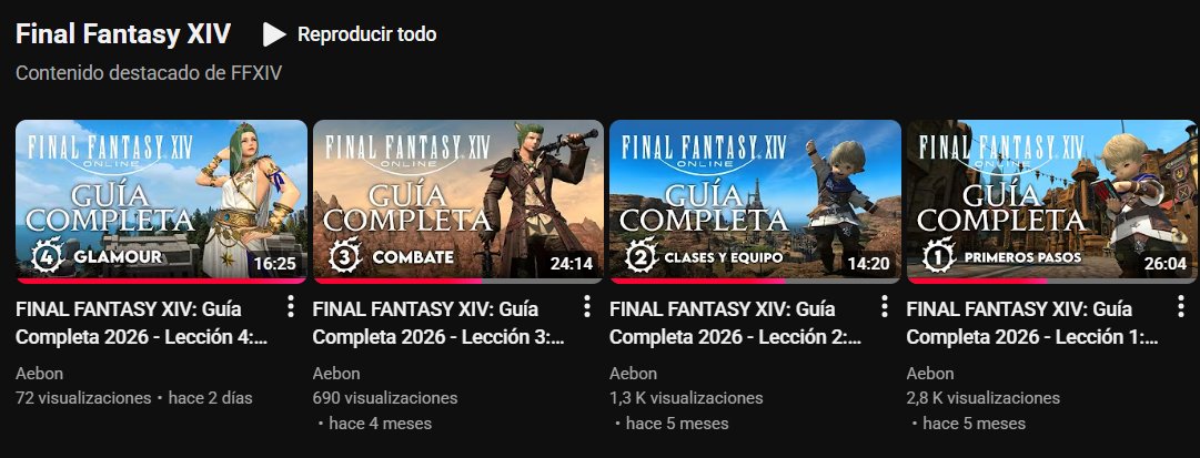 4 capítulos de la guía de FFXIV ya 🥳