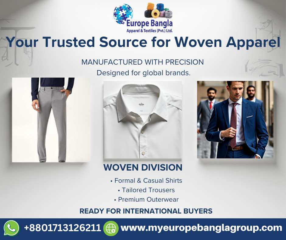 EuropeBangla's tweet image. 👔 Your Trusted Manufacturing Partner for Premium Woven Apparel
Europe Bangla Apparel &amp;amp; Textiles (Pvt.) Ltd.

📲 WhatsApp: wa.me/message/PXEDZZ…
🌐 myeuropebanglagroup.com
Email-garments@europebanglagroup.com

#EuropeBanglaApparel #WovenApparel #GlobalSourcing #International