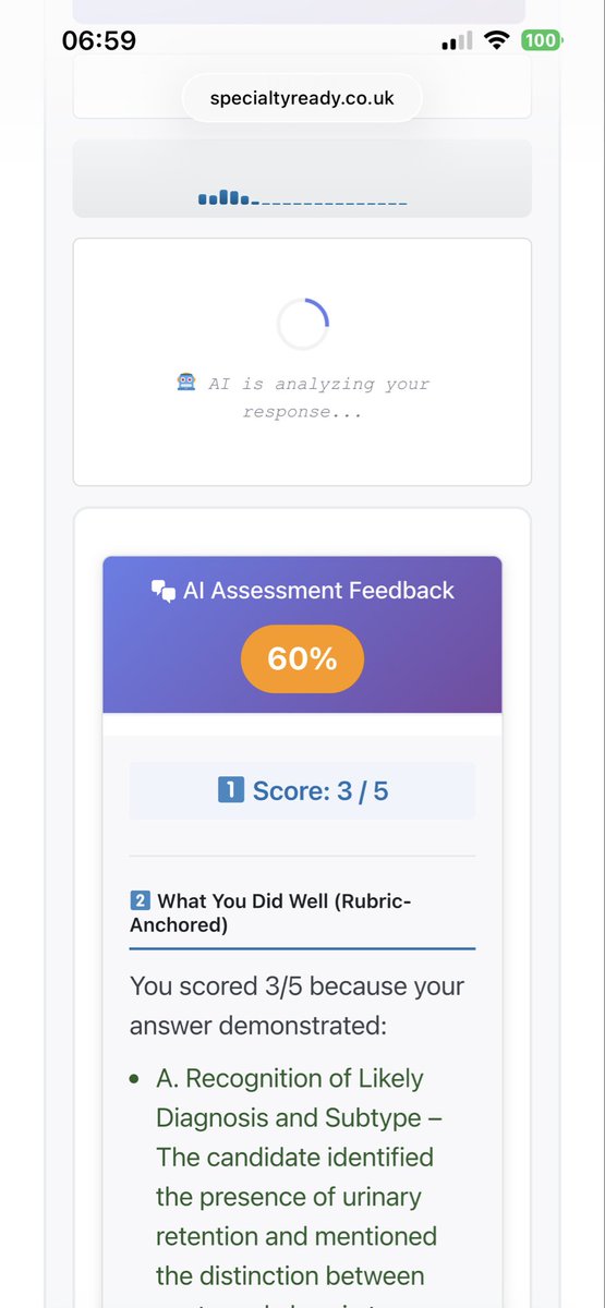 getmedready's tweet photo. CST interview prep doesn’t need to be guesswork.
🎙️ Real questions 📊 Clear mark schemes 🤖 AI feedback so you can practise properly
No recycled videos. No vague advice.
Just structured practice that improves your score.
https://t.co/H6vHkwoAsK
#CST #CoreSurgicalTraining https://t.co/w547ousgoD
