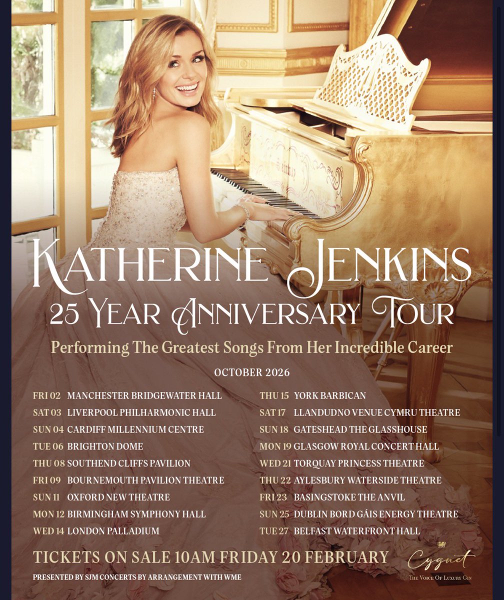 Tickets booked ✅ 
Early 40th Birthday Present ✅ 
And in the same month as my birthday ✅ 

Can’t wait to see the inimitable <a href="/KathJenkins/">Katherine Jenkins</a> once again at the <a href="/LondonPalladium/">The London Palladium</a> #MyFavourite