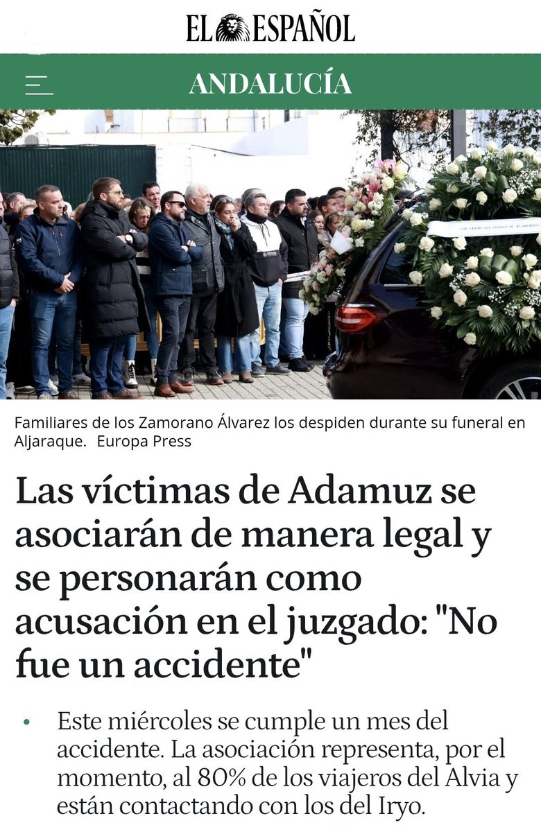 Todo mi apoyo a esta iniciativa de las víctimas de Adamuz, los corruptos que han matado a 47 españoles tienen que ir al banquillo.