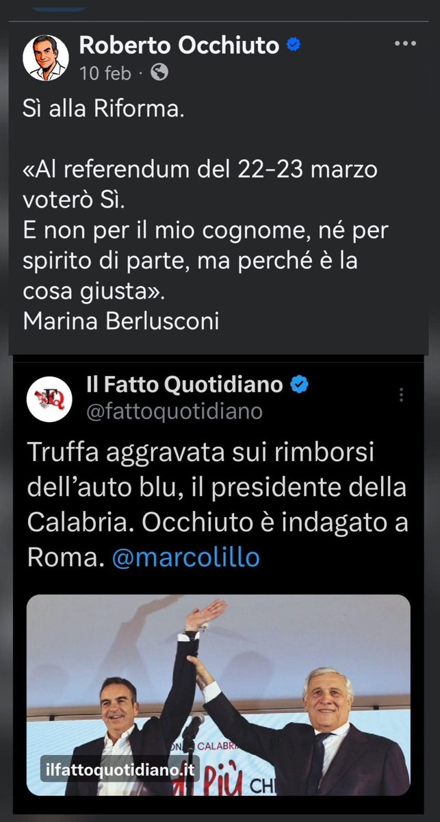 claudiodamico72's tweet photo. Un'altra persona #perbene (Presidente della Calabria) di Forza Italia che vota SI, indagato per truffa aggravata.
Daje! 

#IovotoNO 
#VotaNOalreferendumsullagiustizia https://t.co/JSqE1keIAQ