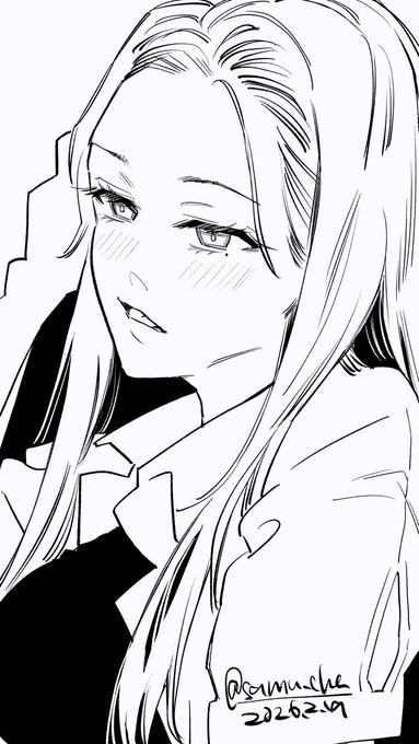 顔と髪の仕上げの習作。多少はコミック作品っぽくなってきただろうか。 