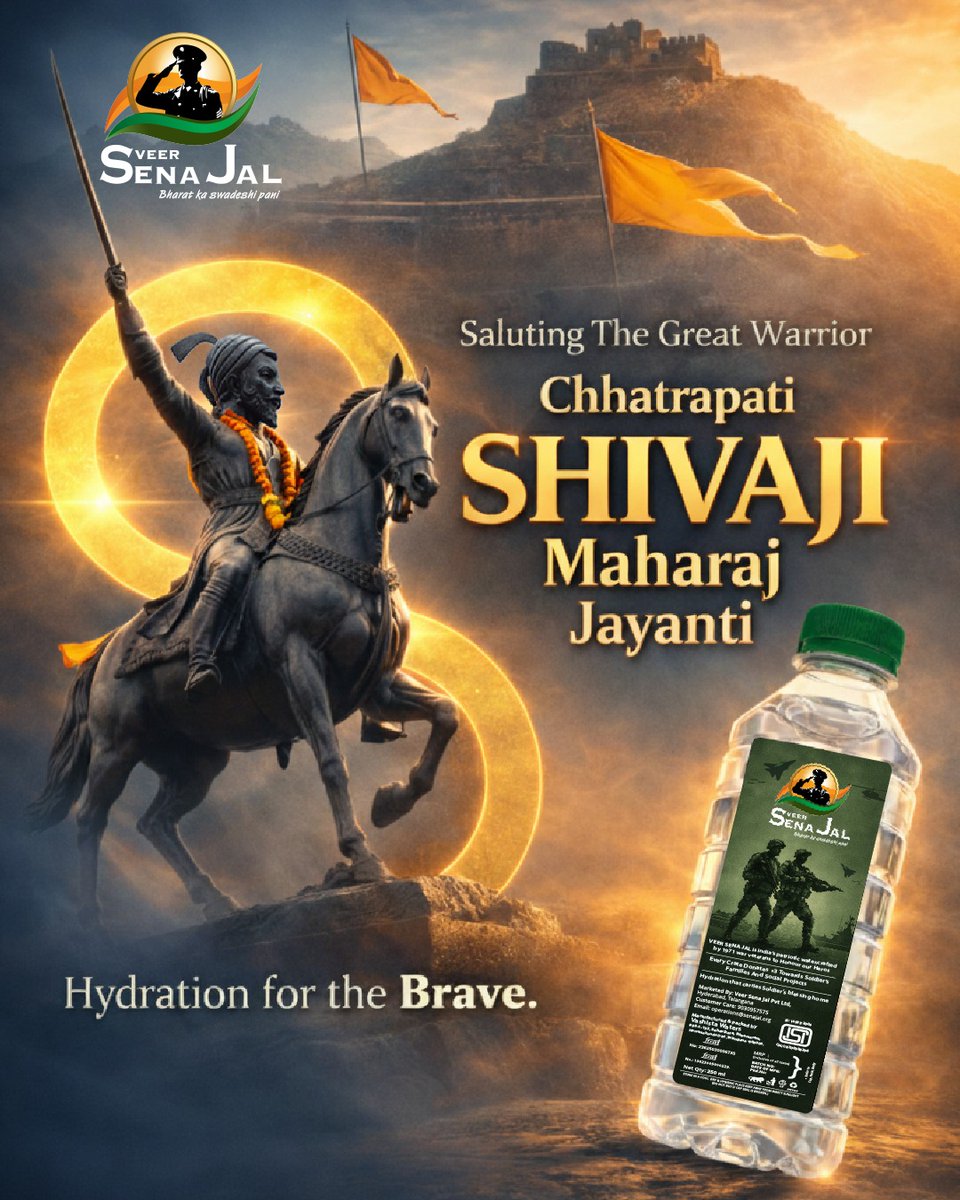 Veersenajal's tweet photo. Not just a king…
A symbol of courage.
A protector of Dharma.
A visionary leader.
Today we honor Chhatrapati Shivaji Maharaj, whose bravery still inspires generations.
🚩 Happy Shivaji Maharaj Jayanti 🚩
#HappyShivajiJayanti #ShivajiMaharajJayanti #JaiShivaji #Maharashtra https://t.co/FGunWSyqNx
