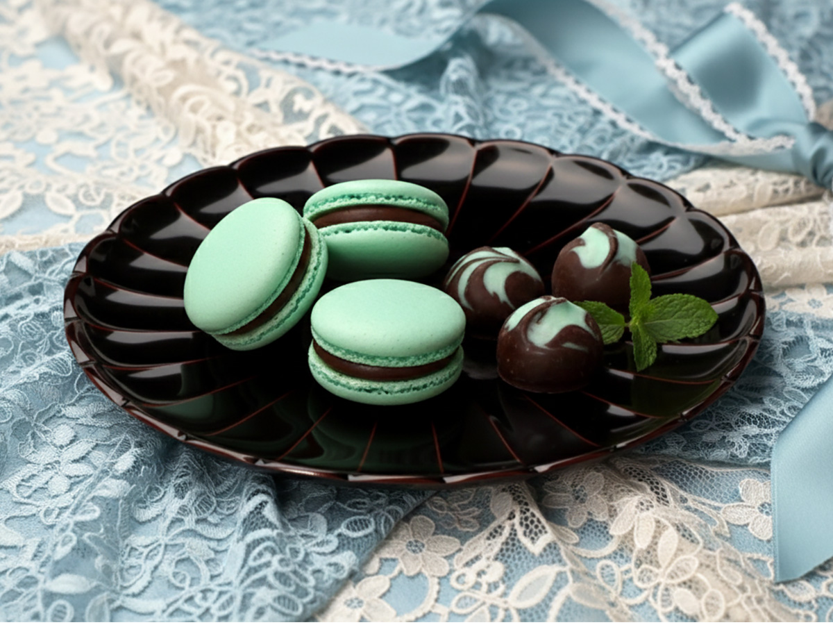 今日は「チョコミントの日」だそうです〜 ミントブルーとチョコレート