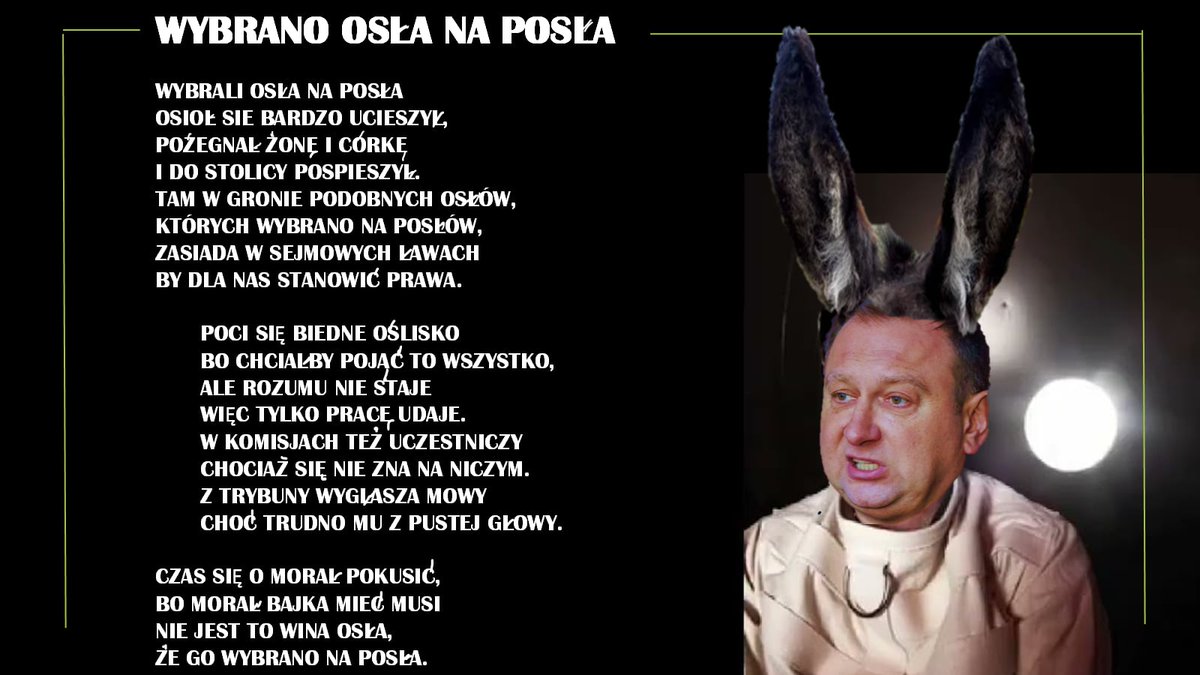 <a href="/poselTTrela/">Tomasz Trela</a> ...
Ale za wypasione auta, jachty, kluby swingersów, farfocle, za kasę dla kolesiów z koalicji 13grudnia🤮,  wg ciebie trollu trela już tak❓
A może miliardy na Poncyliusza na szemraną firmę, która nie ma dochodow❓
PRECZ Z KOMUNĄ, zdrajcami i durniami u władzy❗