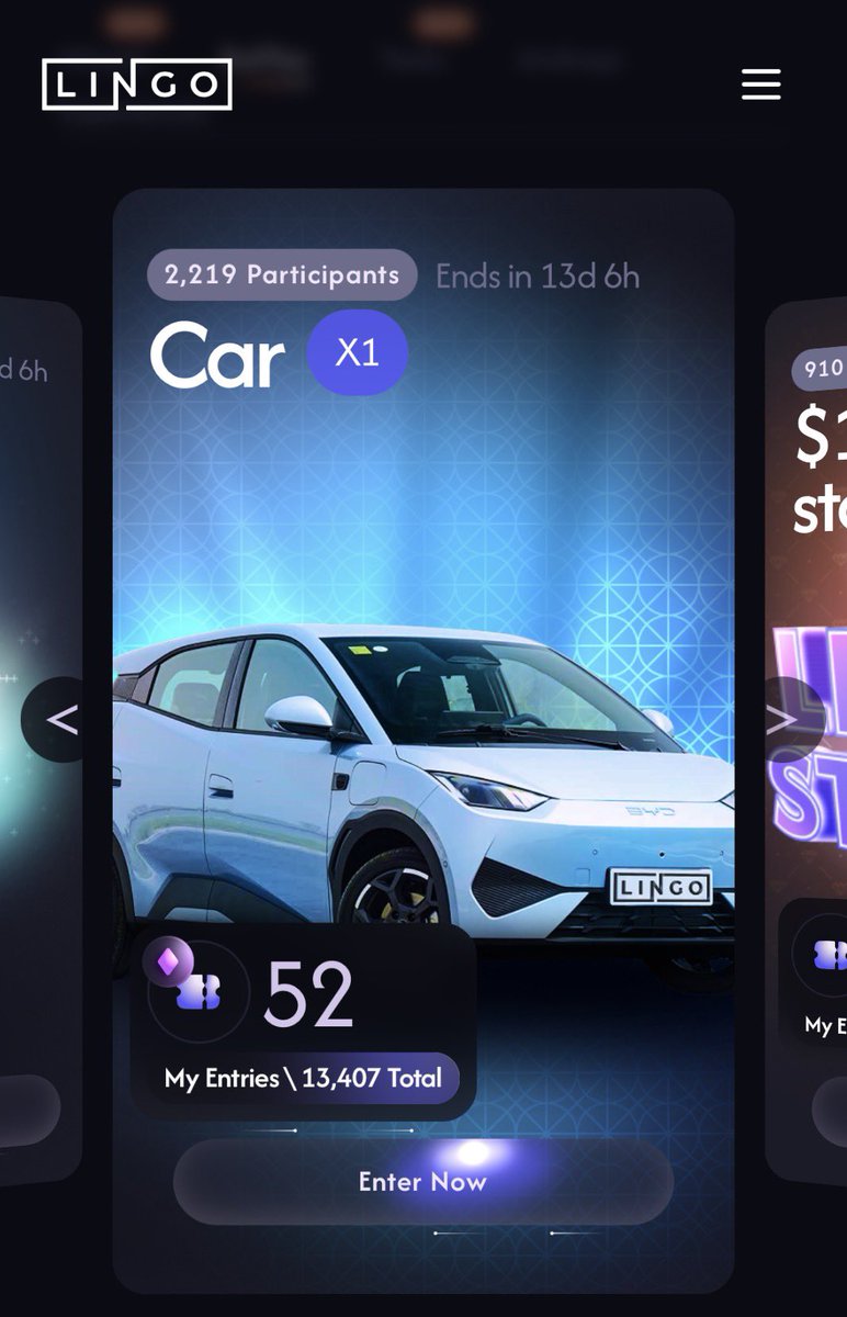 Just staked $100 $LINGO 💰

🎰 Spun the NEW welcome staking wheel…
💥 Won $45 back instantly

🚗 Got extra raffle tickets for the BYD Seagull giveaway

Oh… and a casual 45% APY?!

Explain to me how this even makes sense 😭

You still don’t have <a href="/Lingocoins/">Lingo</a> ?

Yeah… you got