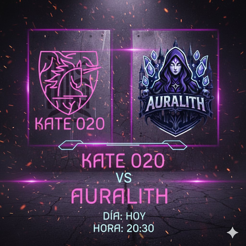 Hoy lucharemos para mantener el invicto VS los chicos de Kate 020. <a href="/CoC_lolesp/">Clash Of Conferences</a> 
Hora: 20:30
Canal: twitch.tv/dairysun
Vamos con todo! 💪🏻🪨☄️