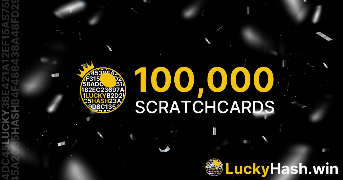 🎉 100K scratches deep and we’re just warming up.

Next stop? 👀🍀