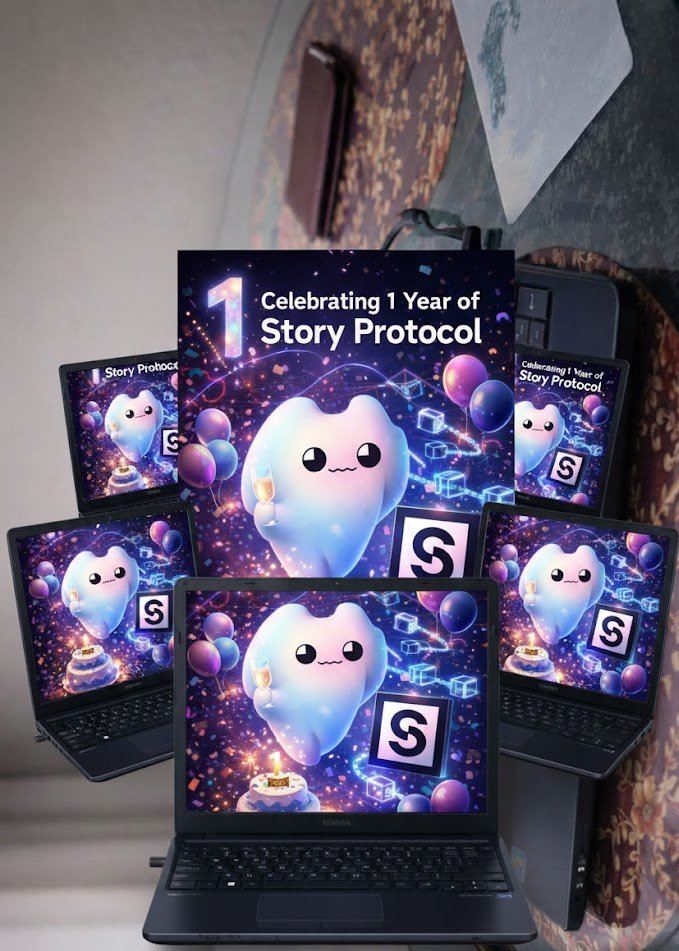 ummaimazzz's tweet photo. Year of Mainnet  Still Day 1 Energy.
Because real stories don’t finish… they level up
One year of vision resilience and unstoppable builders shaping the future
The community at Story Protocol isn’t just building it’s evolving
#IPPY #MainnetAnniversary #BuildInPublic https://t.co/XyV8QyTDkd