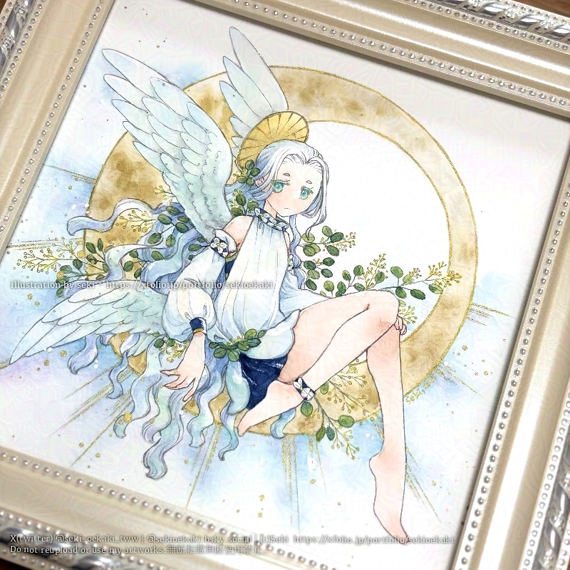 新生 ⅰ 』 天使のイラスト集に掲載している作品です٩( 'ω' )و #透明