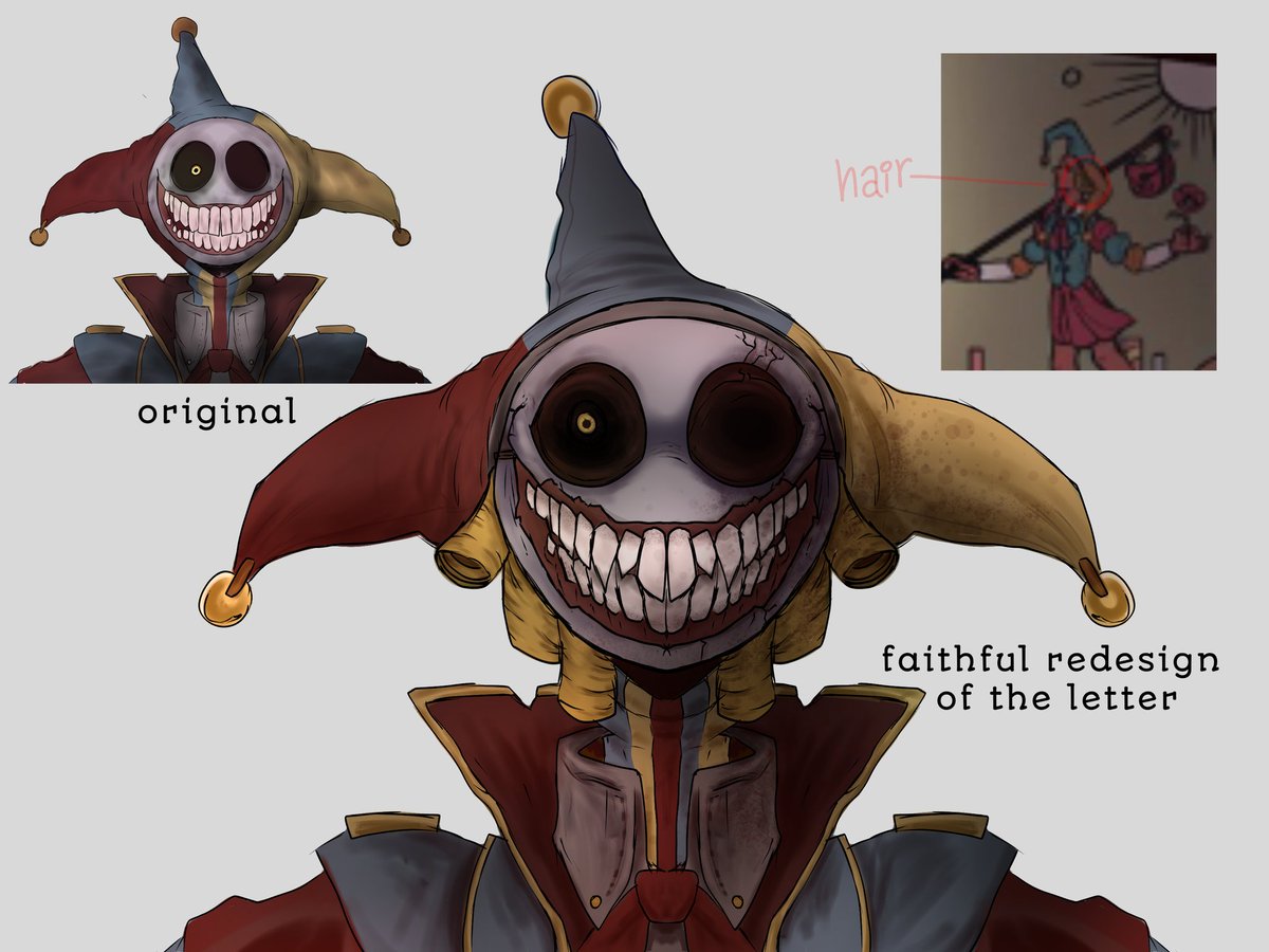 Here's a slightly redesigned reimagining of the prototype.
Define the face more and now you can open the mouth, as well as adjust teeth and add strands of hair And a white bandana from the hat
#prototype1006 
#PoppyPlaytimeChapter5