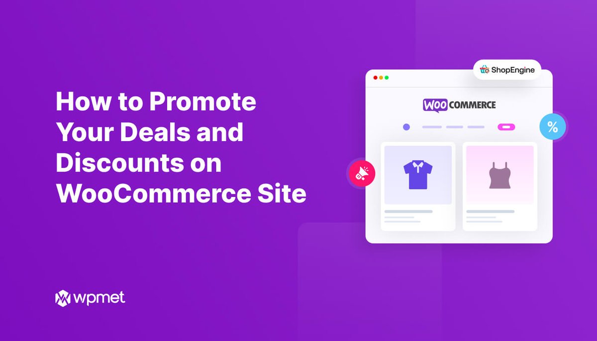 wpmetcom's tweet photo. WooCommerce discounts not selling?😩
Promote like PRO:
• Sales notifications 💰
• Flash sales + countdown ⏰
• Badges on products 🏷️
Via ShopEngine!
👉 Full guide: https://t.co/bvdJ5qxNa4
#WooCommerce #ShopEngine #eCommerce https://t.co/Ig6PuPzhfq