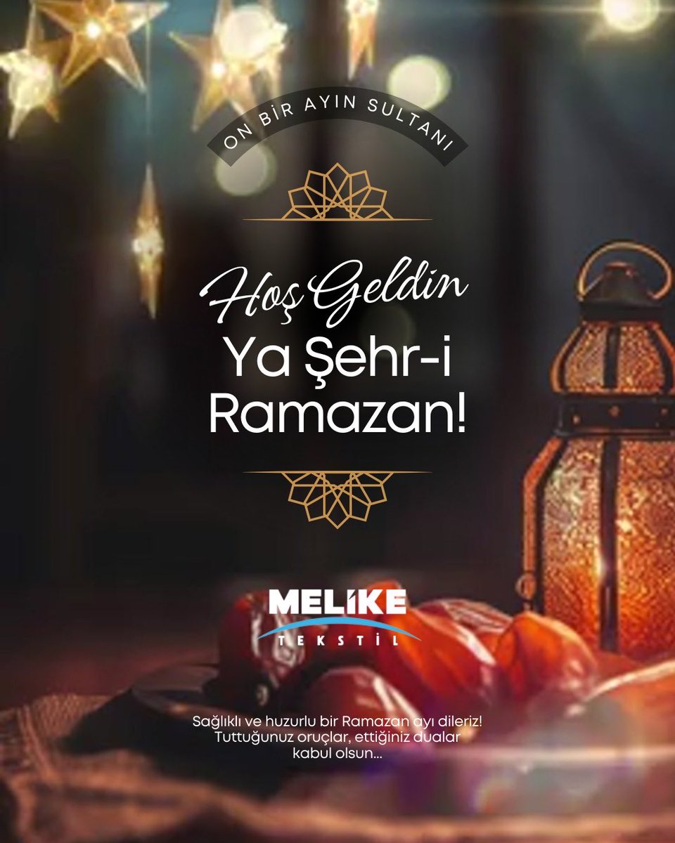 11 ayın sultanı mübarek Ramazan ayının ülkemize sağlık, huzur ve bereket dolu günler getirmesini dileriz. #hosgeldinramazan #ramazan