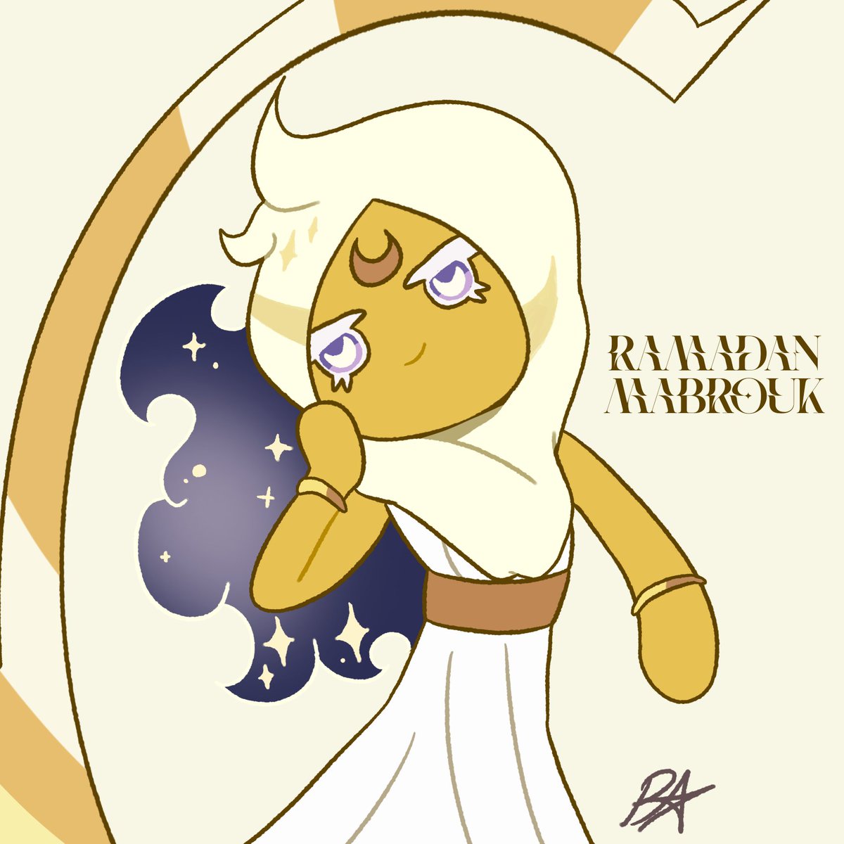 SilentLilyuri's tweet image. It's never too late #ramadan #moonlightcookie